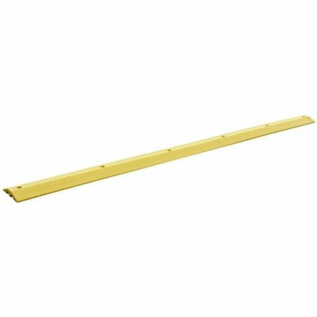 PLASTICS-R-UNIQUE 210144SBYL 2'' x 10'' x 12' Yellow Plastic Speed Bump with Channels 466210144SBY